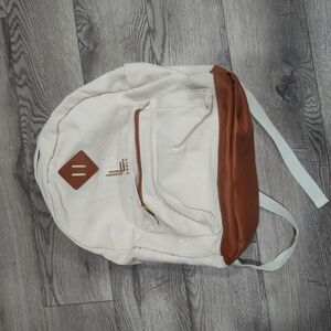 Chic Cream and Tan Backpack